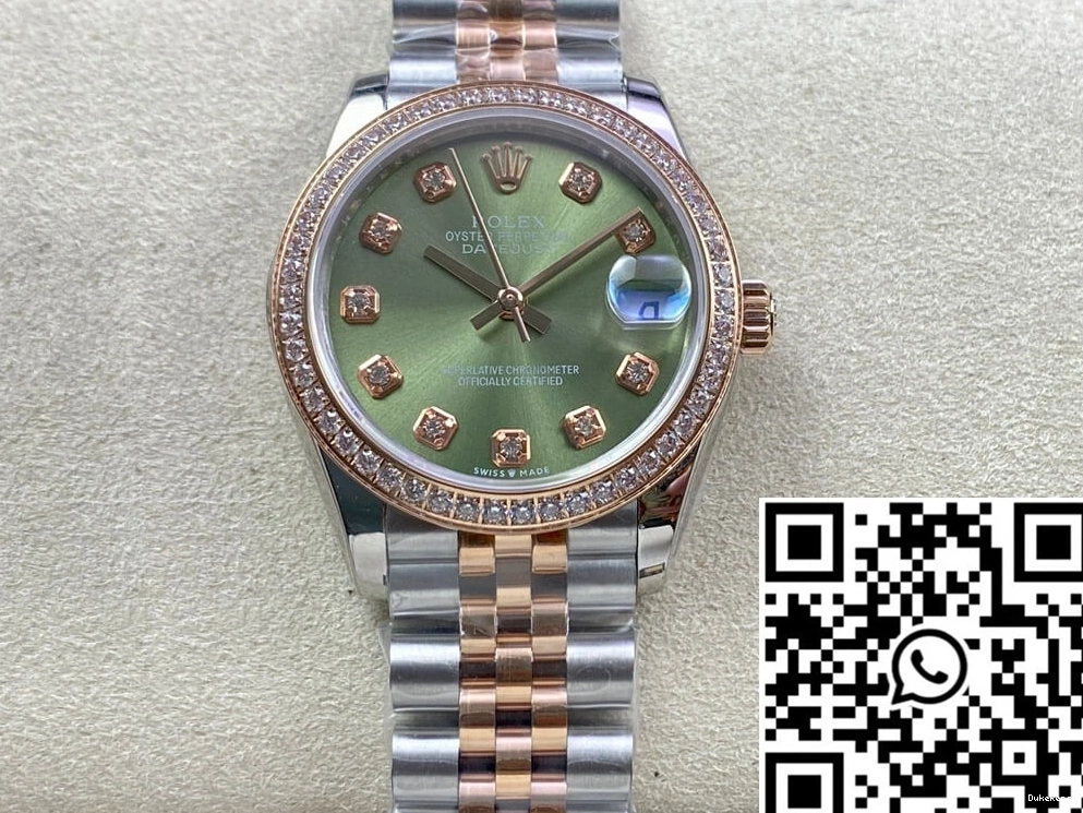 Dial Diamond-set 31MM Rolex Datejust Factory EW Green 1221